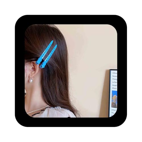 Allereya Metallhaarspangen Blaue Haarnadelspange Entenschnabel Haarspangen Lange Seite Clipspange Metall Alligator Lockenclips Einfache Haarspange Dekorativer Haarschmuck Für Frauen von Allereya