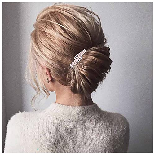 Allereya Perlen-Haarspange Haarspange Winzige Perle Haarspange Clip Perle Hochzeit Kopfbedeckungen Französische Perlenkopfspange Dekorative Kopfbedeckung Braut Haarschmuck für Frauen und Mädchen von Allereya