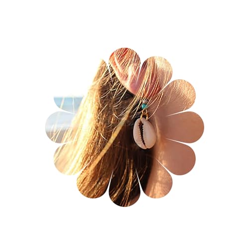 Allereya Vintage Boho Muschel Tropfen Ohrringe Türkis Perle Baumeln Ohrringe Ozean Muschel Ohrstecker Gold Kauri Ohrringe Schmuck für Frauen und Mädchen (Gold) von Allereya
