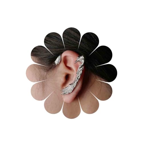 Allereya Vintage Krähe Ohrmanschette Ohrringe Krähe Knorpel Ohrringe Krähe Clip Auf Manschette Ohrringe Silber Krähe Ohr Wickeln Ohrringe Schmuck Für Frauen Und Mädchen von Allereya