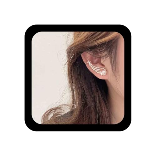 Allereya Vintage Kristall Engelsflügel Ohrstecker Ohrringe Cz Perle Ohrstecker Strass Flügel Ohrstecker Gold Perle Flügel + Ohrstecker Ohrringe Schmuck Für Frauen Und Mädchen (rechts) von Allereya