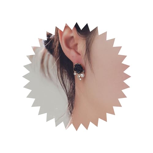 Allereya Vintage Kristall Kamelie Ohrstecker Ohrringe Blume Kamelie Ohrringe Strass Perlen Ohrringe Schwarze Rose Blume Ohrringe Schmuck Für Frauen Und Mädchen Allereya Vintage Kristall Kamelie Ohrstecker Ohrringe Blume Kamelie Ohrringe Strass Perlen Ohrringe Schwarze Rose Blume Ohrringe Schmuck Für Frauen Und Mädchen von Allereya