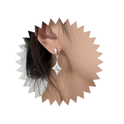 Allereya Vintage Kristall Stern Ohrringe Baumeln Silber Stern Ohrstecker Ohrringe Cz Stern Tropfen Ohrringe Himmlischen Stern Ohrringe Schmuck Für Frauen von Allereya
