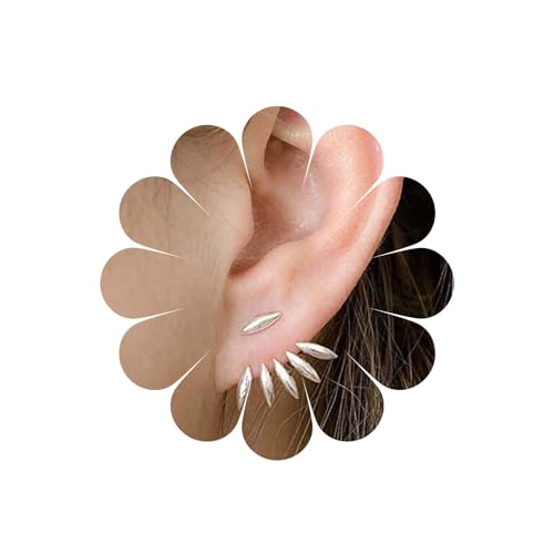 Allereya Vintage Lotus Ohrstecker Ohrringe Gold Spike Ohrstecker Ohrringe Lotus Ohrstecker Ohrringe Vorne Hinten Ohrringe Schmuck Für Frauen Und Mädchen (gold) von Allereya