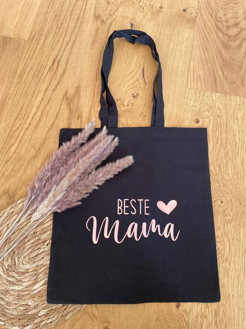 Personalisierbare Stofftasche - Tasche Shopper Jutebeutel Beutel Tragetasche Dunkelgrau Mit Langen Henkeln von AllerleiSchoenesShop