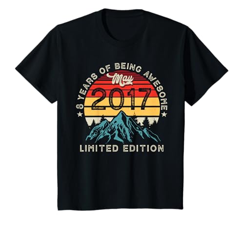 Kinder Hergestellt im 2017 geborenen Mai 2017 8. Geburtstag T-Shirt Kinder Hergestellt im 2017 geborenen Mai 2017 8. Geburtstag T-Shirt von Alles Geburtstag