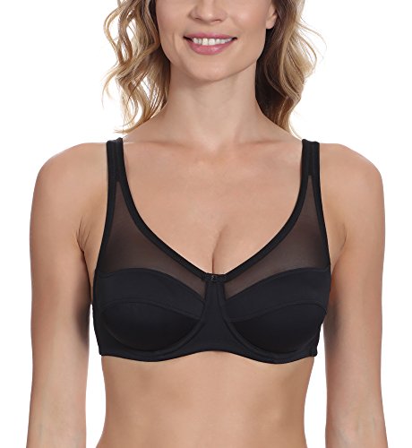 Alles Eleganter Damen Bügel BH Havana (Schwarz, 85 C) von Alles