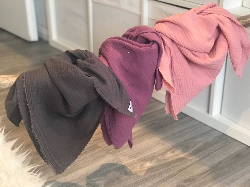 Kids Musselintuch Musselintücher Chabbylook 70x70cm Halstuch Halstücher Schal Set von AllesausliebeByInka