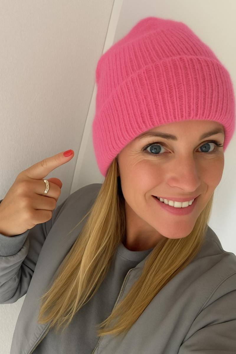 Mütze Mützen Trend Cool Fashion Lässig Kopfbedeckung Mode Hut Orange Pink Hellblau Grau Damenmütze Kopf Winter von AllesausliebeByInka