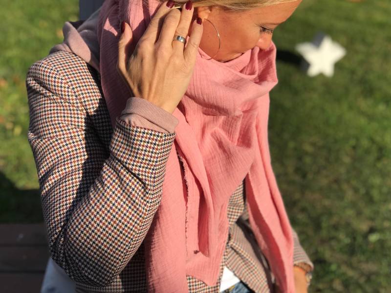 xxl Herbst Tuch Frau Verschiedene Farbenmusselin Halstuch Damen Musselinstoff Dreieck Double Gauze von AllesausliebeByInka