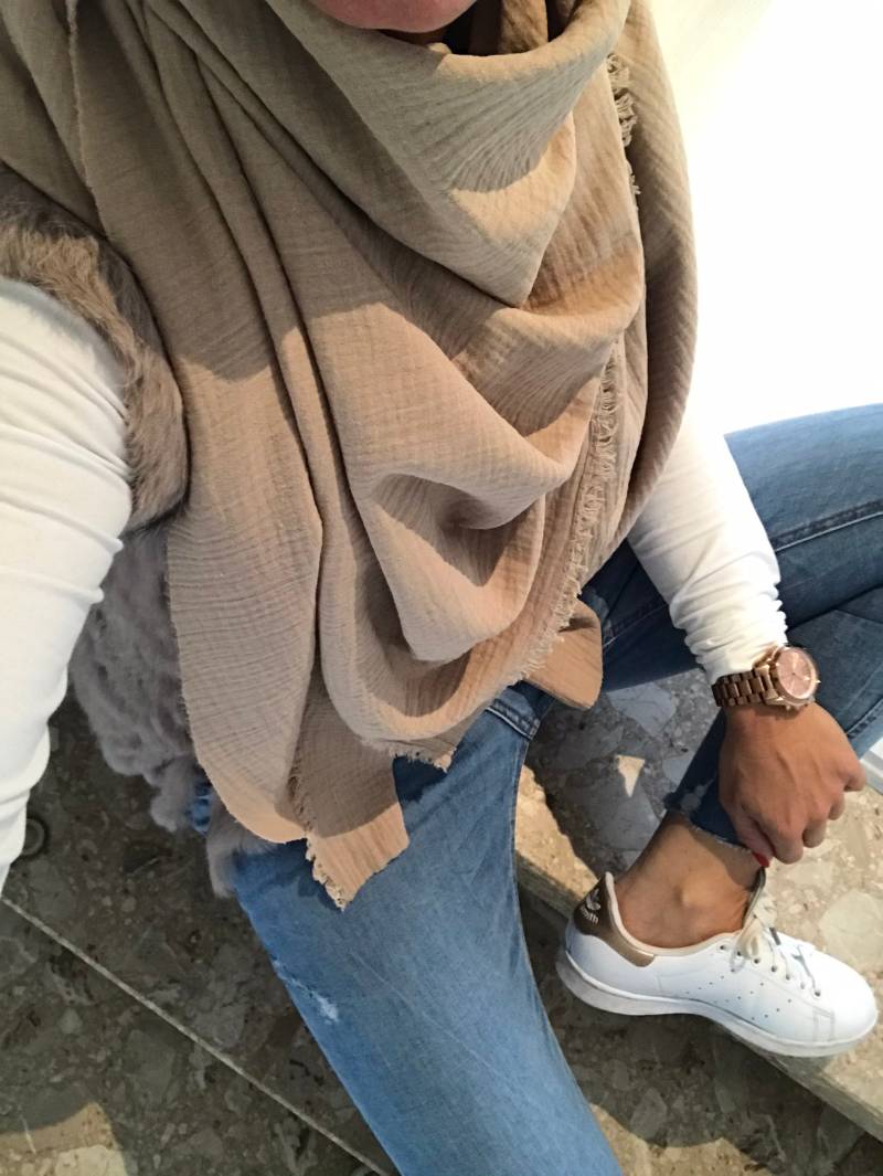 xxl Herbst Tuch Frau Verschiedene Farben Musselintuch Damen Halstuch Dreieckstuch Musselintücher Accessoires Schal Mode von AllesausliebeByInka