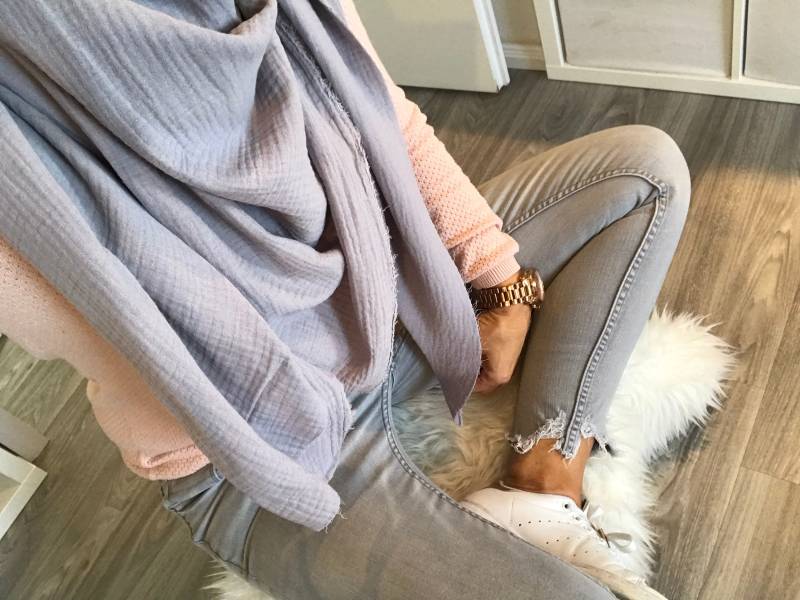 Musselintuch Damen Halstuch Dreieckstuch Xxl Tuch Musselin Schal Hals von AllesausliebeByInka