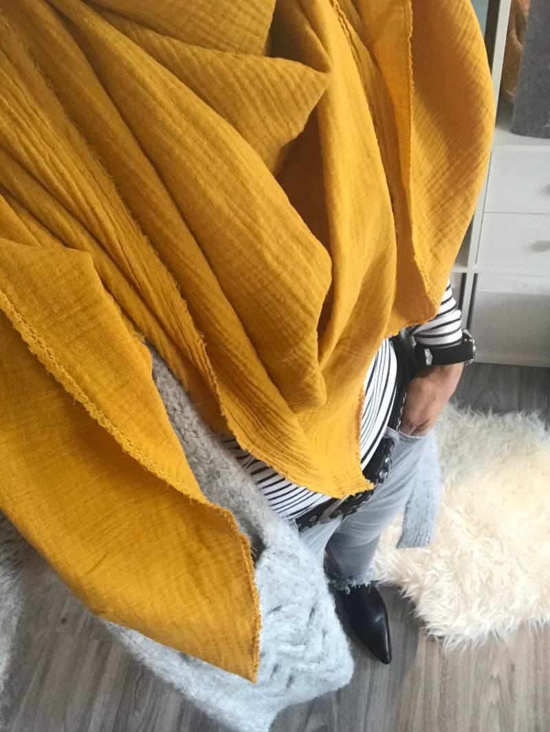 Musselintuch Damen Musselin Halstuch Xxl Schal Tuch Dreieck Hals Mode Style In von AllesausliebeByInka