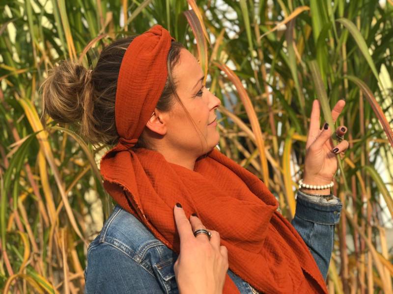 xxl Musselintuch Damen Tuch Kopftuch Musselintücher Halstuch Viele Farben Accessoires Mode Herbst von AllesausliebeByInka