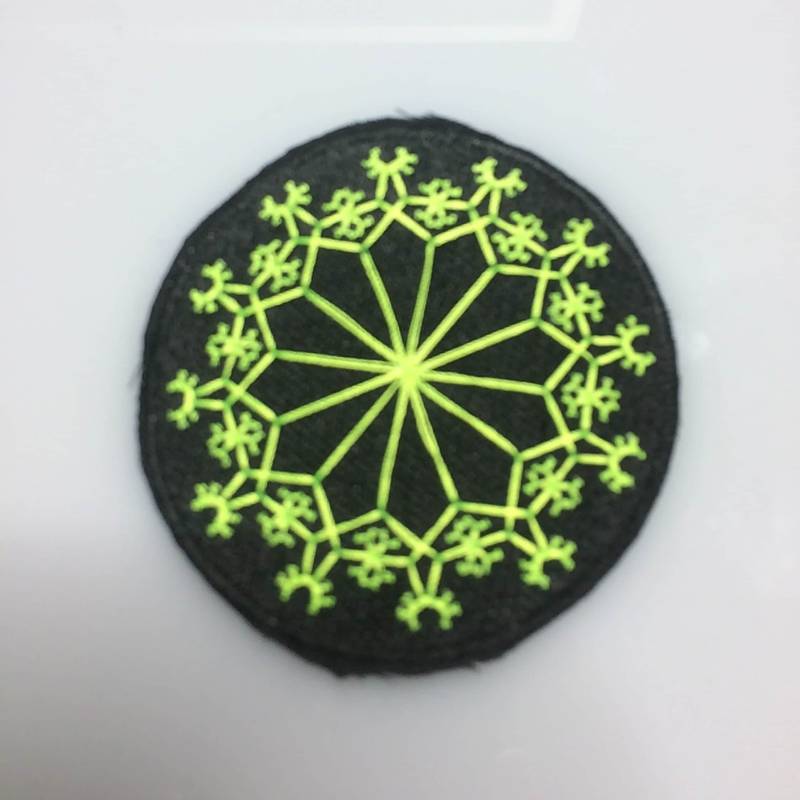 Fraktal Baum Kreis Uv Gestickter Aufnäher von AlleyKatGB