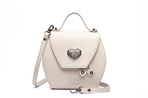 Allgäu Rebell Umhängetasche Oktoberfest mit süßen Herz Applikationen 16cm x 13cm x 3cm von Allgäu Rebell