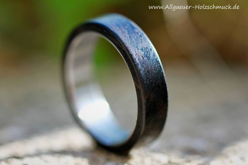 Ringe Ring Ebenholz Aus Holz Holzring Ehering Verlobungsring Freundschaftsring Handgefertigter Naturschmuck Hochzeitsringe Handmade von AllgaeuerHolzschmuck