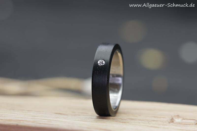 Ringe Ring Ebenholz Aus Holz Holzring Ehering Verlobungsring Freundschaftsring Handgefertigter Naturschmuck Hochzeitsringe Handmade von AllgaeuerHolzschmuck