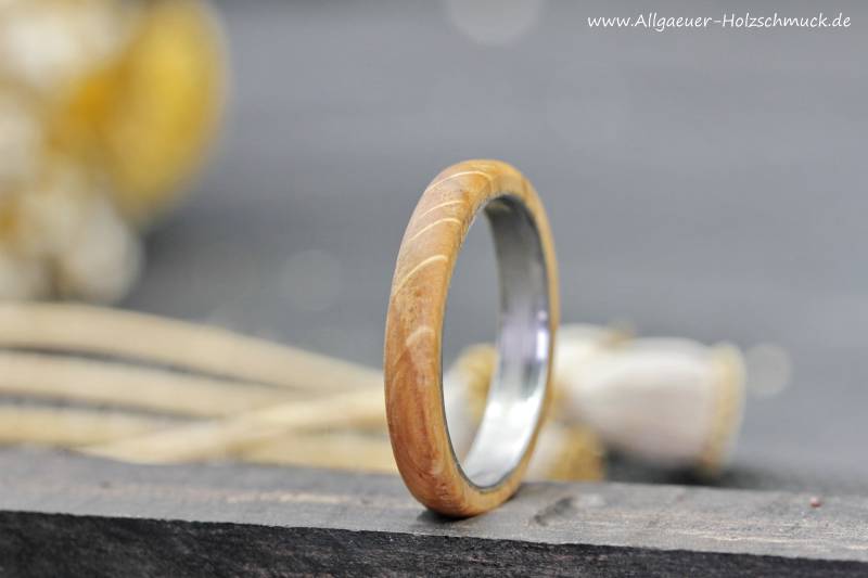 Ringe Ring Eichenholz Aus Holz Holzring Ehering Verlobungsring Freundschaftsring Handgefertigter Naturschmuck Hochzeitsringe Handmade von AllgaeuerHolzschmuck