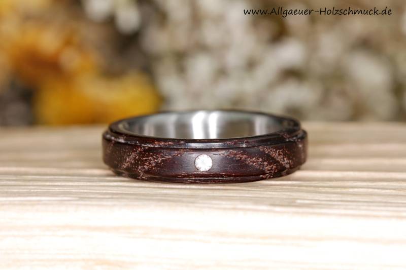 Ringe Ring Eschenholz Aus Holz Holzring Ehering Verlobungsring Freundschaftsring Handgefertigter Naturschmuck Hochzeitsringe Handmade von AllgaeuerHolzschmuck