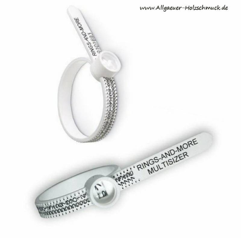 Ringe Ring Multisizer Ringmaß Zur Bestimmung Der Ringgröße/Des Fingerumfangs von AllgaeuerHolzschmuck