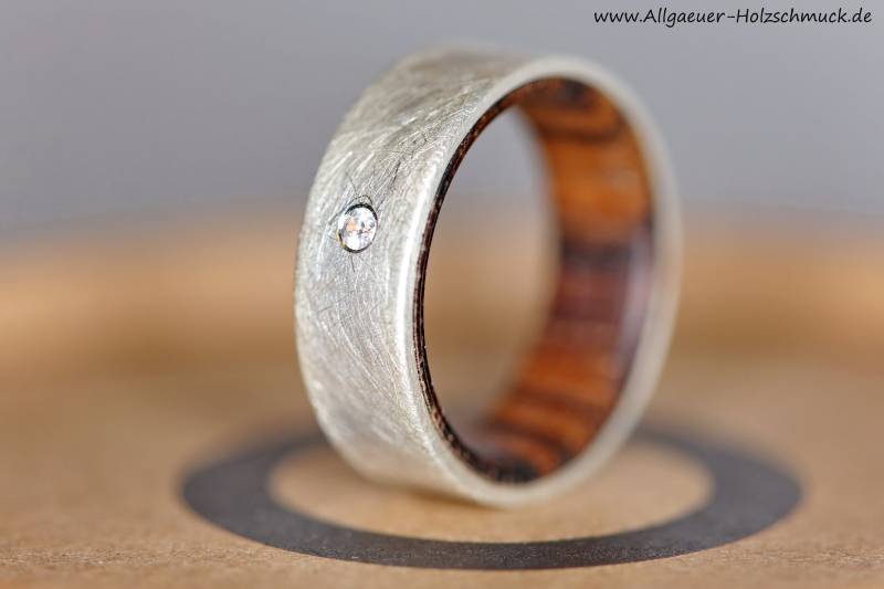 Ringe Ring Zebrano Holz Holzring Ehering Verlobungsring Freundschaftsring Handgefertigter Naturschmuck Hochzeitsringe Handmade von AllgaeuerHolzschmuck