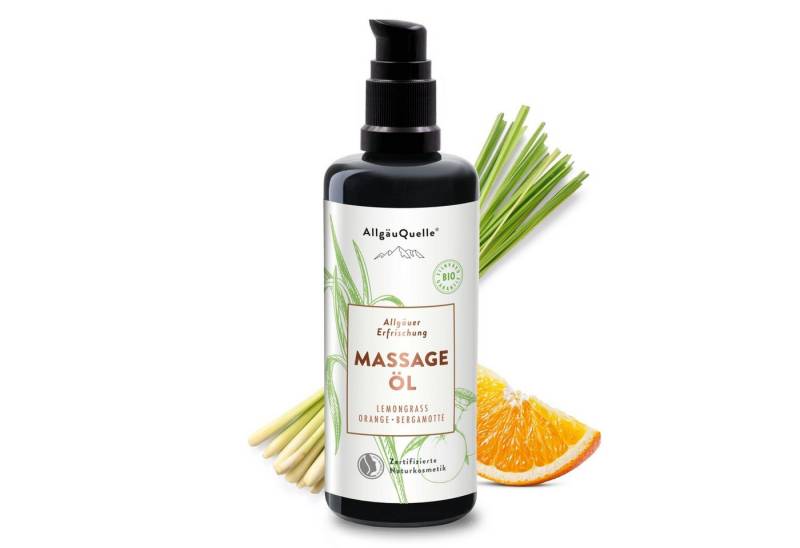 Allgäuquelle Massageöl, mit Lemongrass, Orange und Bergamotte von Allgäuquelle
