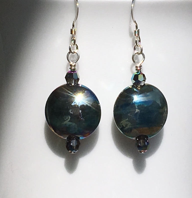 Swarovski Kristall Und Glasperle Ohrringe Metallic Ohrringe Handgefertigt Srajd Swarovski Kristall Und Glasperle Ohrringe Metallic Ohrringe Handgefertigt Srajd von Alliaks