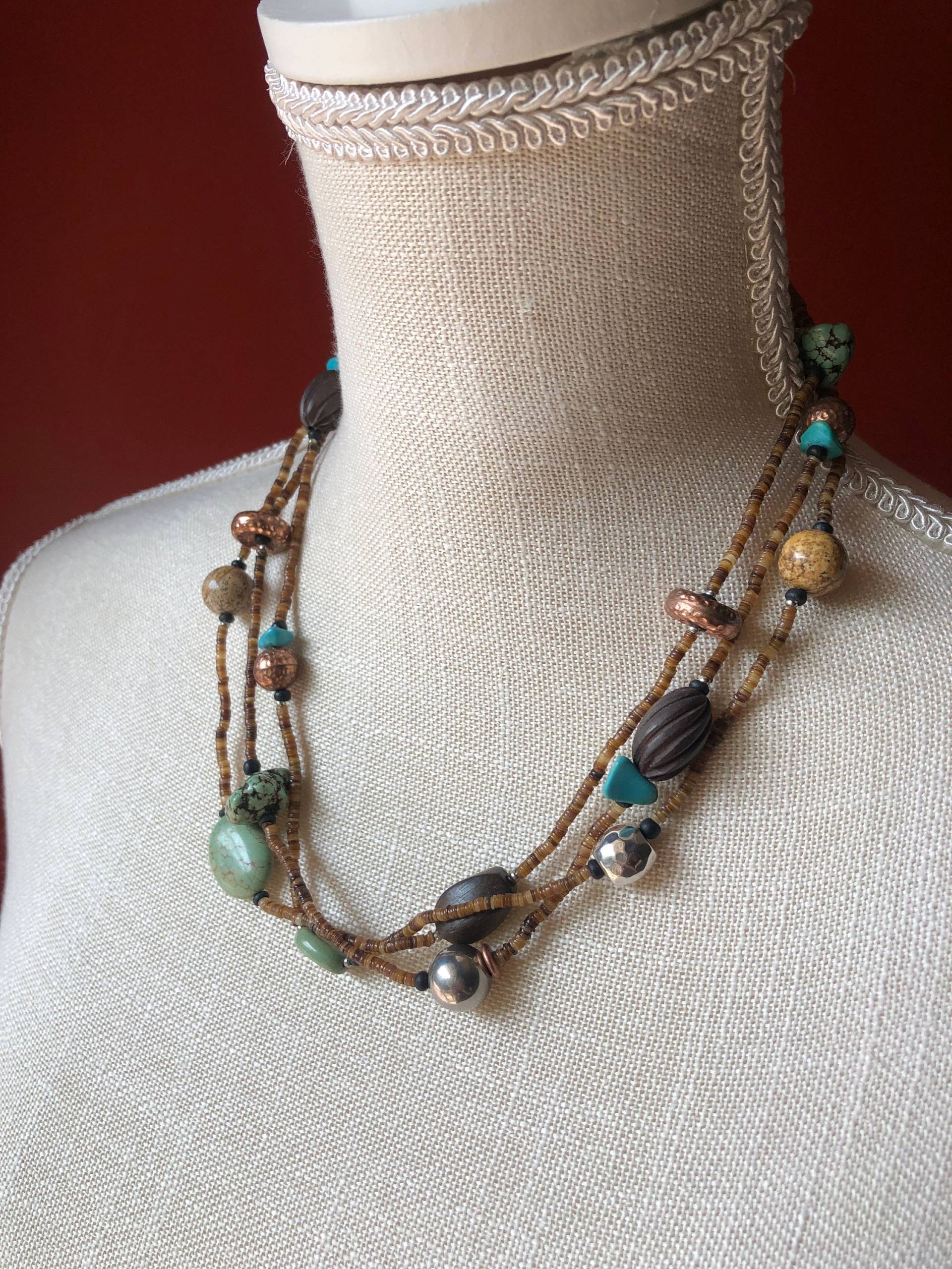 Silpada Jewelry - Retired ~ Howlith & Sterling Silber Multi-Perlen Halskette von AllieMacSilverCo