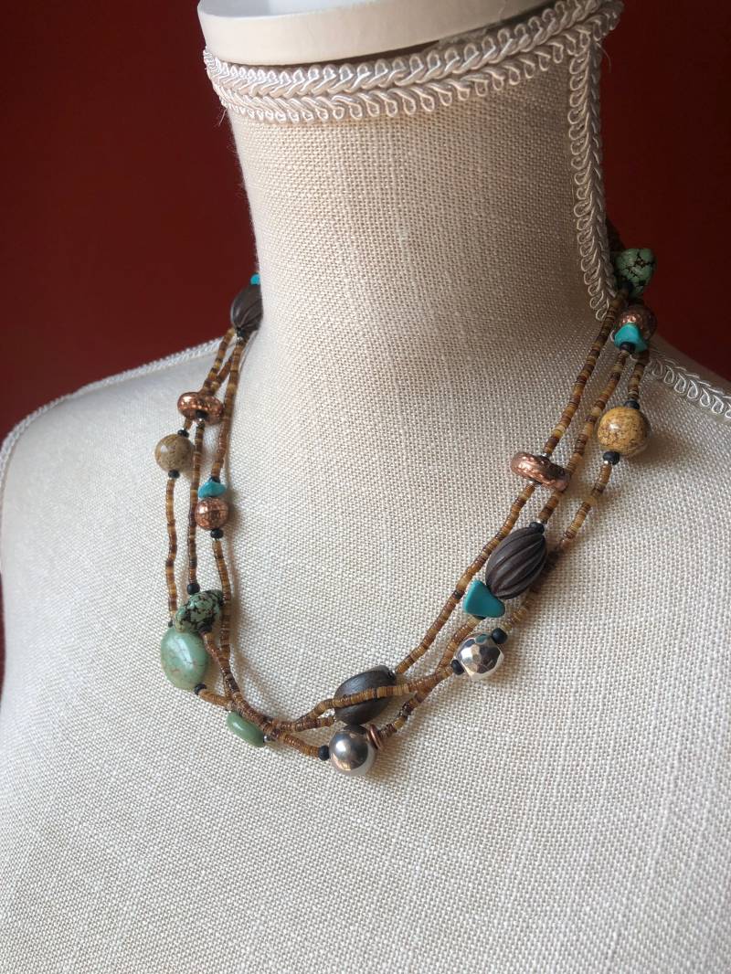 Silpada Jewelry - Retired ~ Howlith & Sterling Silber Multi-Perlen Halskette von AllieMacSilverCo