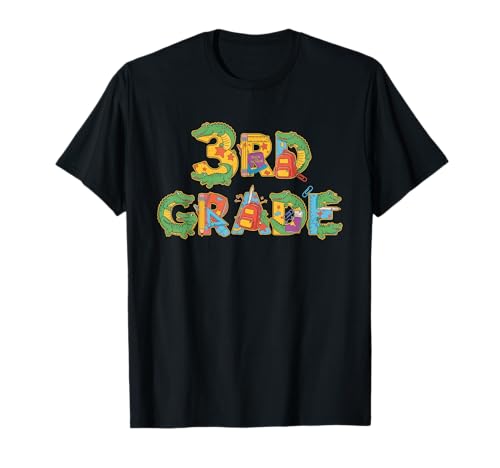 Lustiger Alligator Third Grade Back to School Kinder Jungen Mädchen T-Shirt von Alligator First Day of School 3rd Grade Outfits