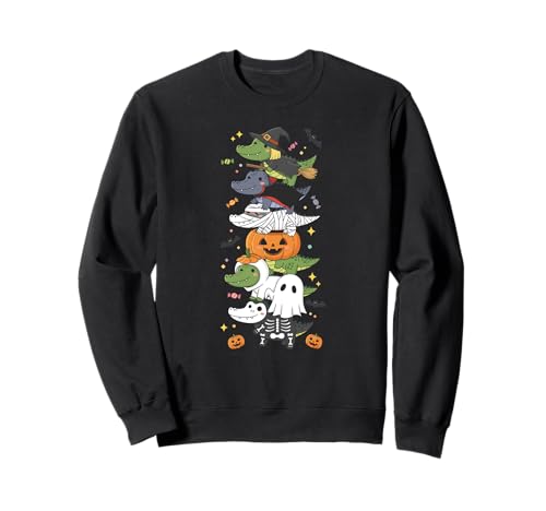 Alligator Hexe Vampir Geist Halloween Kinder Herren Damen Sweatshirt Alligator Hexe Vampir Geist Halloween Kinder Herren Damen Sweatshirt von Alligator Lovers Halloween Skeleton Mummy Outfits