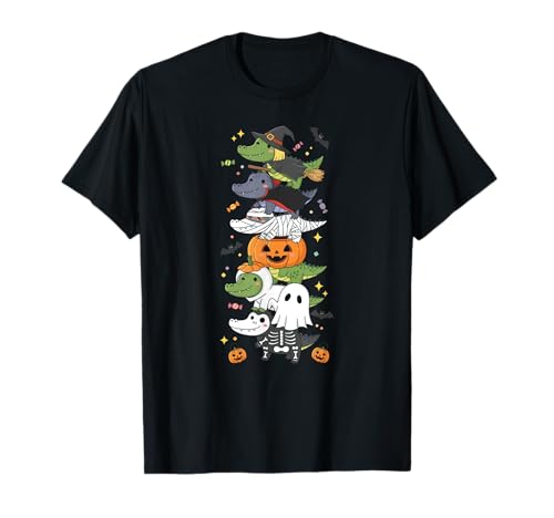 Alligator Hexe Vampir Geist Halloween Kinder Herren Damen T-Shirt Alligator Hexe Vampir Geist Halloween Kinder Herren Damen T-Shirt von Alligator Lovers Halloween Skeleton Mummy Outfits