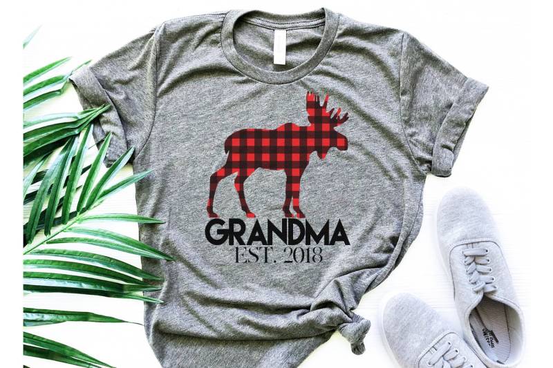 Baby Reveal Shirt, Schwangerschaft Reveal, Oma T Custom Grandma Neue Oma, Elch - Artikel 6156 von AllinThePrint