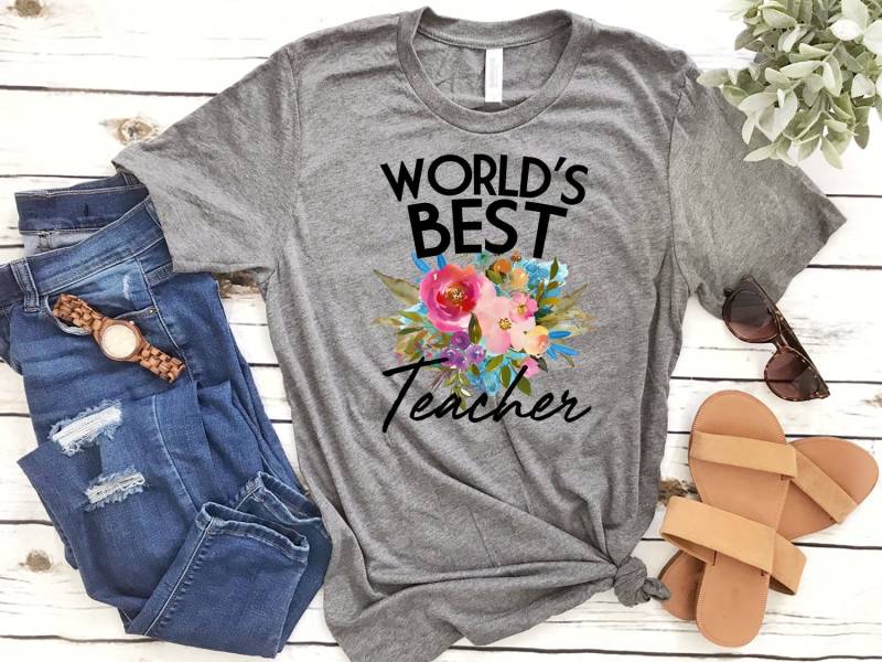 Lehrer Shirt, Wertschätzung, Weltbester Lehrer, Personalisiertes T Geschenk, Tshirt - Artikel 7047 von AllinThePrint