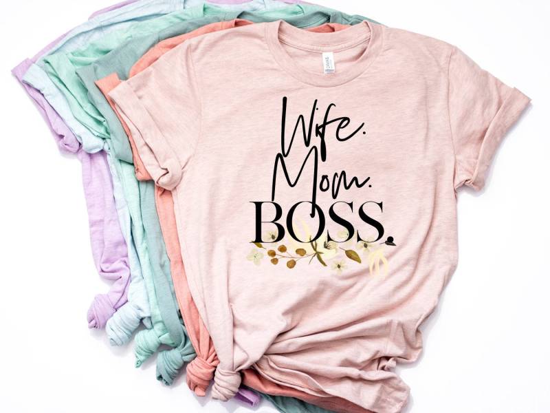 Lustiges Mama Shirt, Unternehmer, Boss, Chef Mama, Frau Chef, Small Business Owner, Bella Canvas - Artikel 6012 von AllinThePrint