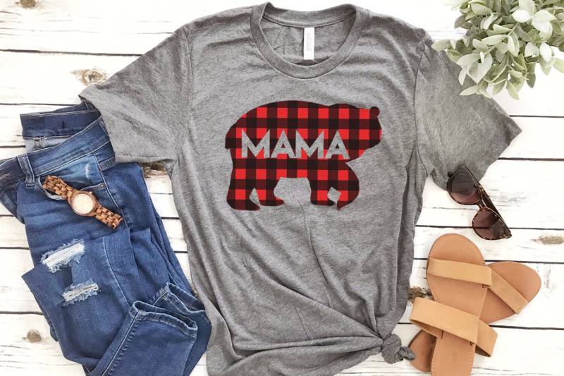 Mama Bär Shirt, T Custom Neue Mama, Schwangerschaft Reveal, Baby Muttertag - Artikel 6171 von AllinThePrint