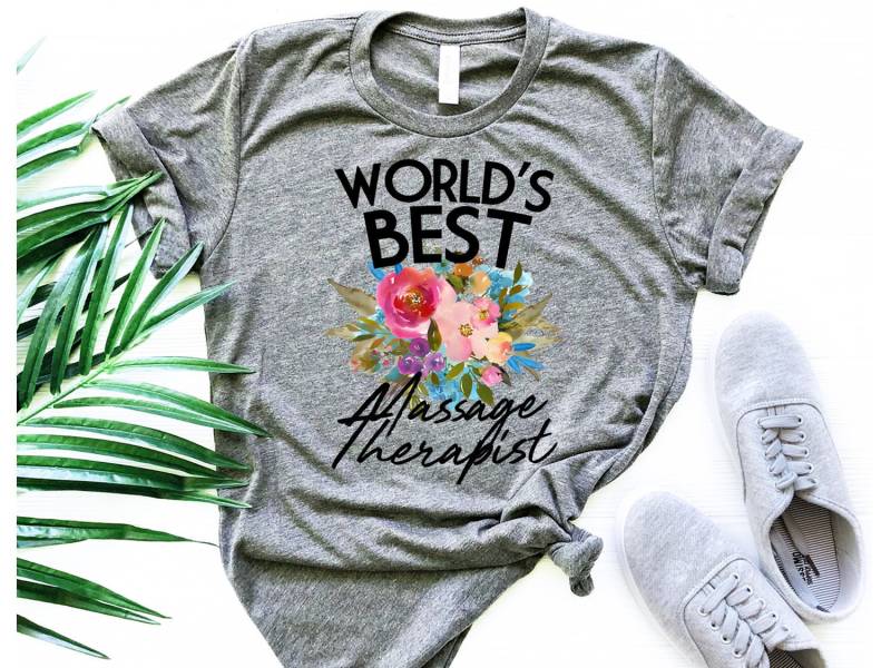 Masseuse T Shirt, Massagetherapeut Geschenk, Weltbester - Artikel 7060 von AllinThePrint