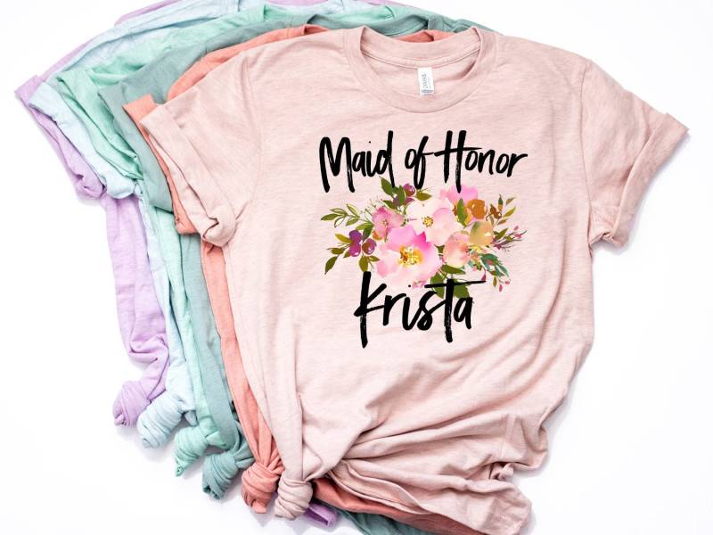 Trauzeugin Shirt, Matronenhemd, Brautparty Matron Der Ehre Geschenk, Hochzeit Party Shirts - Artikel 6125 von AllinThePrint