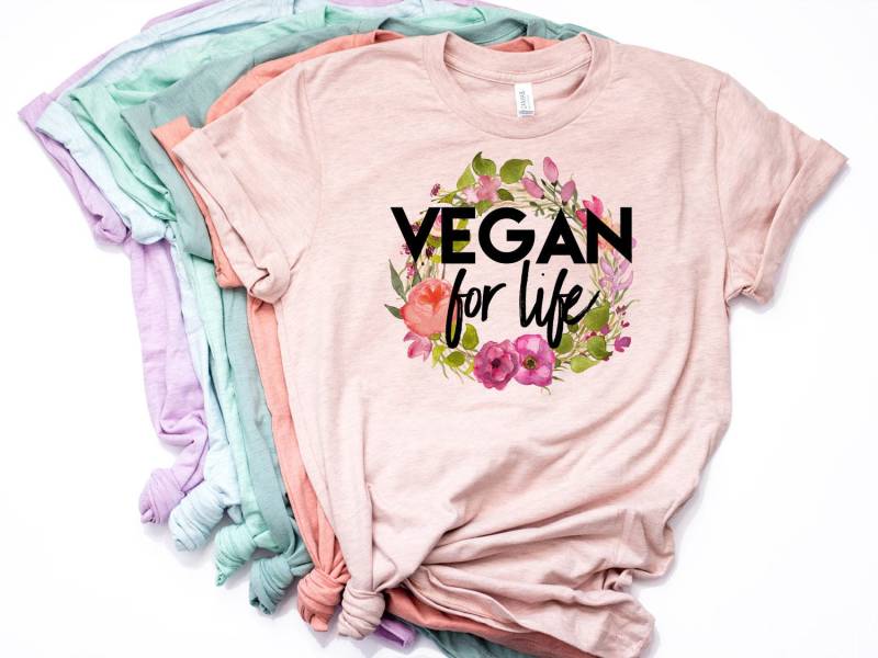 Vegan For Life, T Shirt, Forever, Af, Animal Rights, Equality, Pastel Bella Canvas - Artikel 6005 Vegan For Life, T Shirt, Forever, Af, Animal Rights, Equality, Pastel Bella Canvas - Artikel 6005 von AllinThePrint