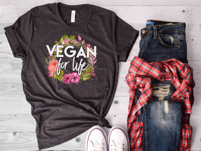 Vegan Shirt, For Life, Af, T Shirt, Forever, Animal Rights, Equality, Pastel Bella Canvas - Artikel 6005 Vegan Shirt, For Life, Af, T Shirt, Forever, Animal Rights, Equality, Pastel Bella Canvas - Artikel 6005 von AllinThePrint