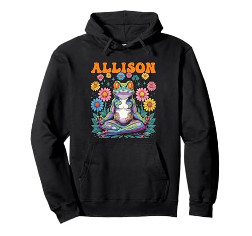 Allison Skurriles Frosch-Design für Mädchen, Name Allison Pullover Hoodie Allison Skurriles Frosch-Design für Mädchen, Name Allison Pullover Hoodie von Allison Designs for Girls Name Allison