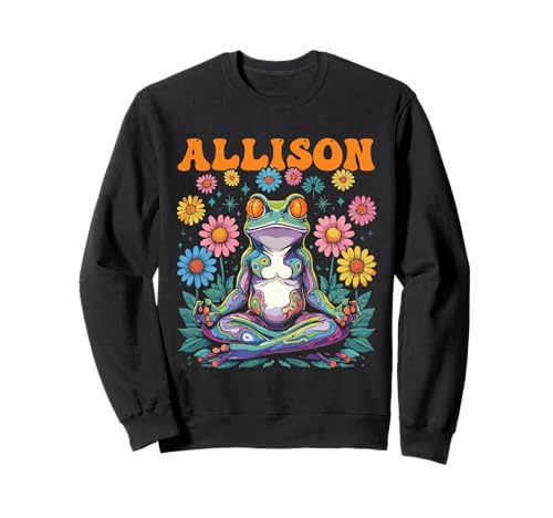 Allison Skurriles Frosch-Design für Mädchen, Name Allison Sweatshirt Allison Skurriles Frosch-Design für Mädchen, Name Allison Sweatshirt von Allison Designs for Girls Name Allison