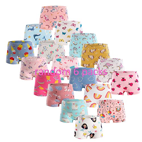 Allmeingeld Mädchen Kitty Höschen Stripe Boyshort Assorted Unterwäsche 6er Pack für Kleinkinder Pink 2t von Allmeingeld