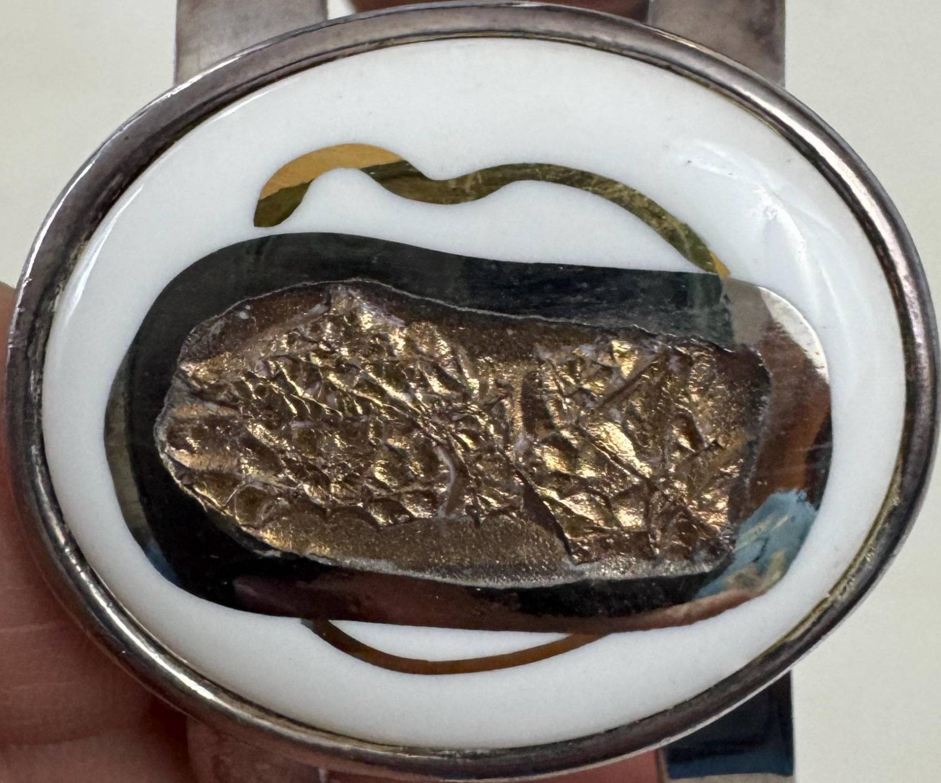 Armspange - Erik Dennung Frederiksberg Versilbert Dänemark Midcentury Selten von AllmodernEtsy