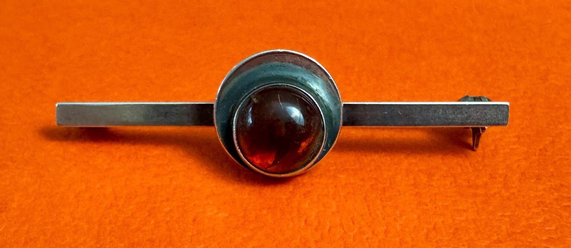 Brosche/Brooch Sterlingsilber & Bernstein Niels Erik From Dänemark Midcentury - Stabbrosche von AllmodernEtsy