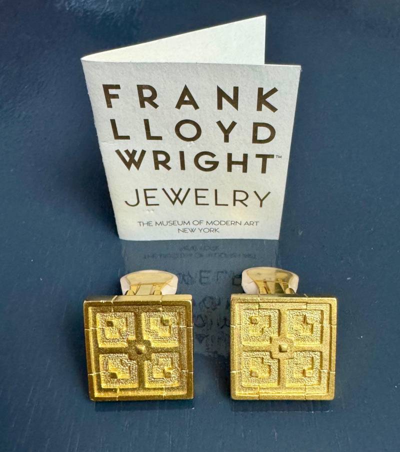 Ohrclips Moma - Frank Lloyd Wright 22Kt Vergoldet Neu Aus Museumsshopbestand von AllmodernEtsy