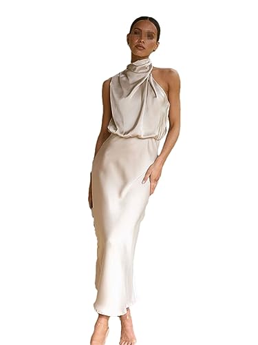 Alloaone Ärmelloses Damenkleid Aus Seide, Knöchellange Sommerkleider A P M von Alloaone