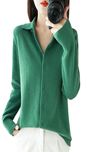 Alloaone Cashmere Sweater Damen Cardigan Cashmere Cardigan Sweater, EN8, XL von Alloaone