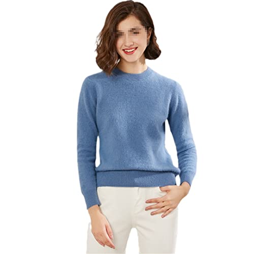 Alloaone Damen Kaschmir Pullover Warm Kleidung Mode Pullover, hellblau, M von Alloaone
